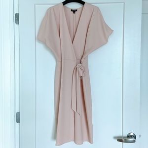 Topshop Blush Pink Wrap Dress